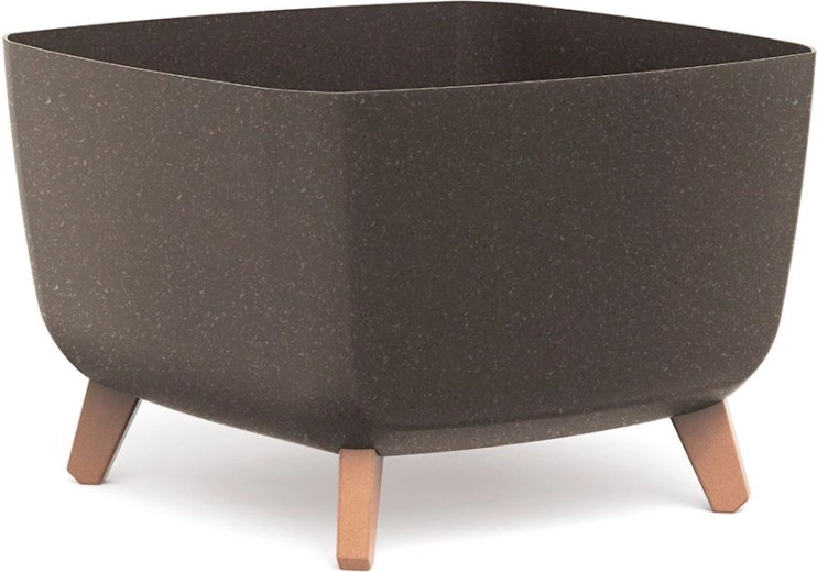 Lillepott Gracia Square Eco Wood 39 × 39 cm kohv