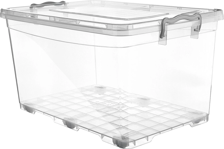 Plastist hoiukast Multi ristkülikukujuline ratastega, kõrge 50 l