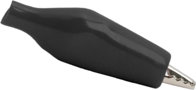 Mini krokodilliklamber musta PVC-isolatsiooniga