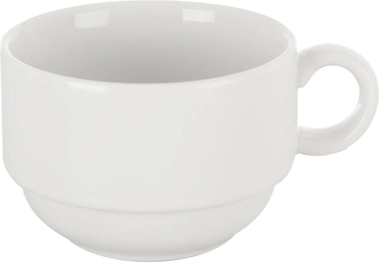 Porcelain Stackable Mug 180 ml MONA Tonda – White