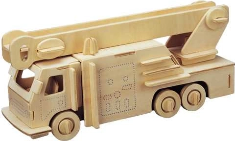 Puidust 3D pusle tuletõrjeauto WOODCRAFT