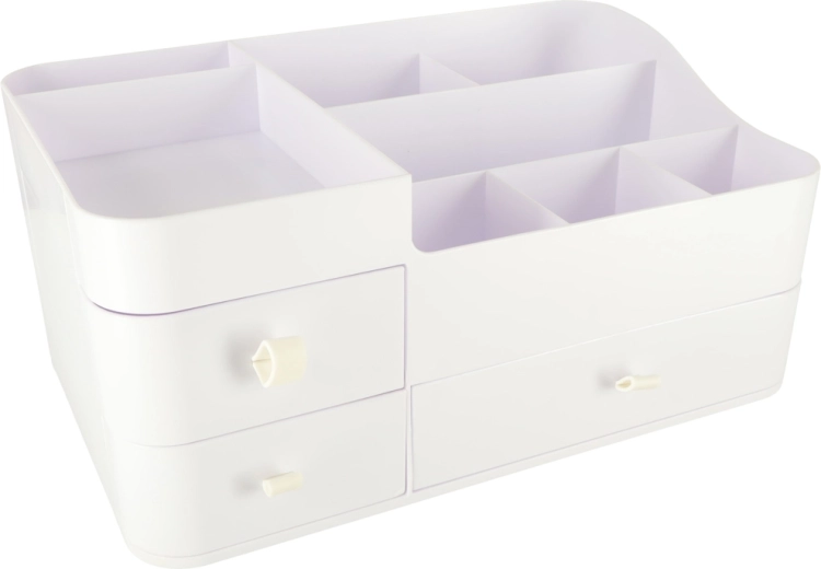 White XXL cosmetic organizer with drawers