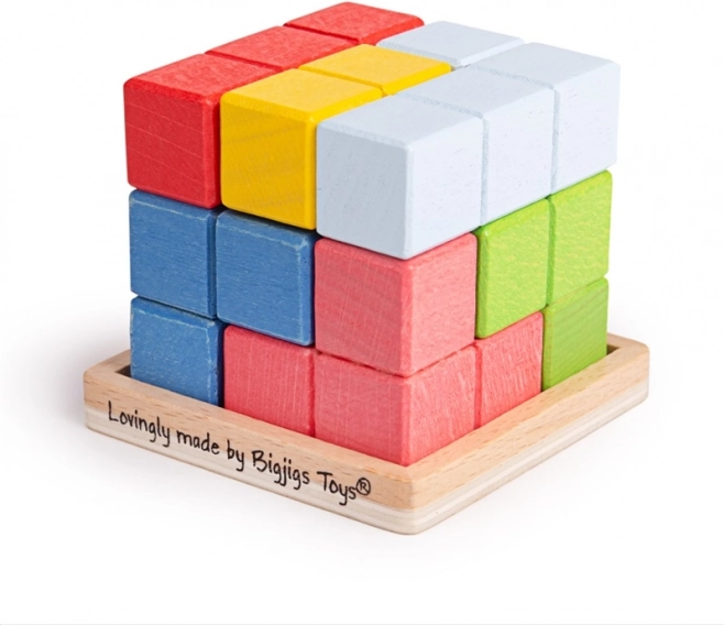 Bigjigs Toys puidust kokkupandav kuubik