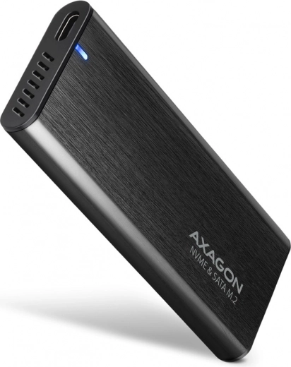 AXAGONi väline alumiiniumist kruvivaba korpus USB-C 3.2 Gen 2-ga M.2 NVMe / SATA SSD jaoks