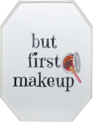 Raamis pilt „But First Makeup” 28 × 38 cm