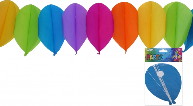 Paper garland with balloons