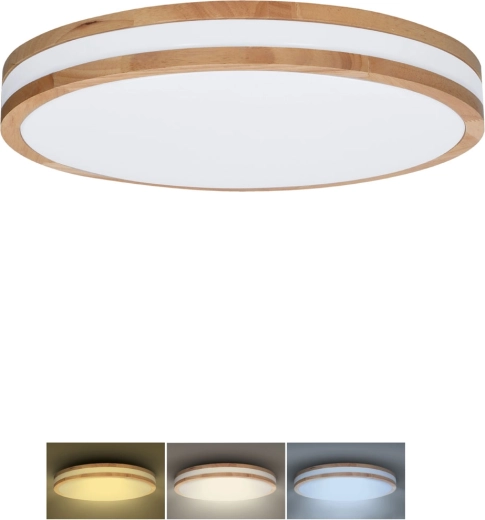 Solight LED lae- ja seinavalgusti Woody 25 W, 1350 lm, 29 cm, 3CCT