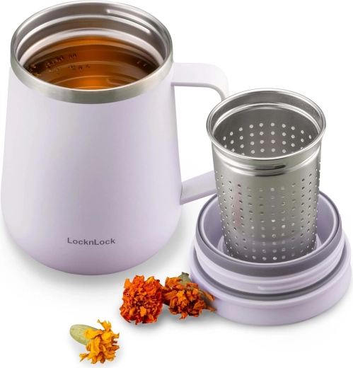 Metro termotass teele 400 ml sõelaga, lilla