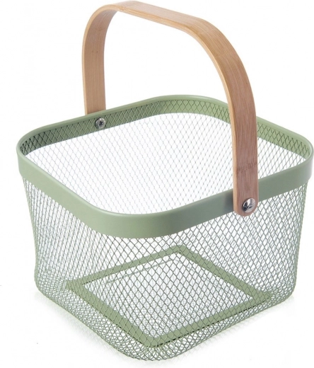 Metallist hoiukorv GREENISH, roheline, 27 × 24,5 × 17,5 cm
