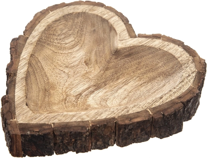 Mangopuidust kandik südame motiiviga, kooredekoor 22 × 22 × 3 cm