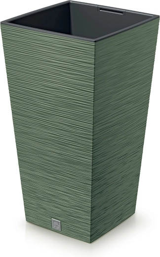 Lillepott Furu Square 39,5 cm mahe roheline sisemise vahetükiga