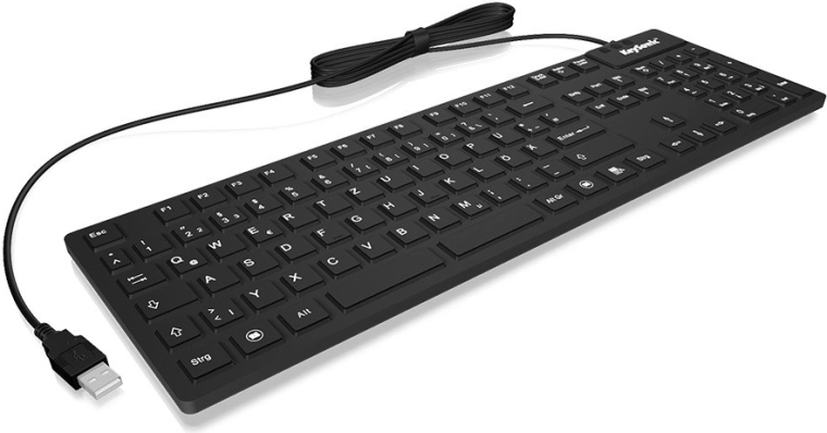Ergonoomiline silikoonklaviatuur KeySonic 105 klahviga