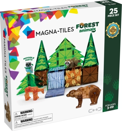 MAGNA-TILES magnetiline ehituskomplekt metsloomadega (25 osa)