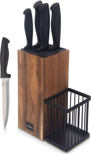 Orion Black kööginugade komplekt alusega, 6 osa