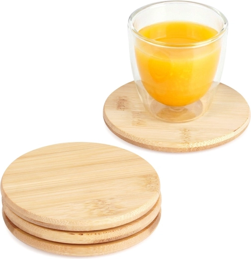 Bambusest aluspadjad 9,5 cm, komplekt 4 tk