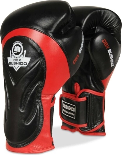DBX Bushido BB4 ehtsast nahast poksikindad – Punane-must