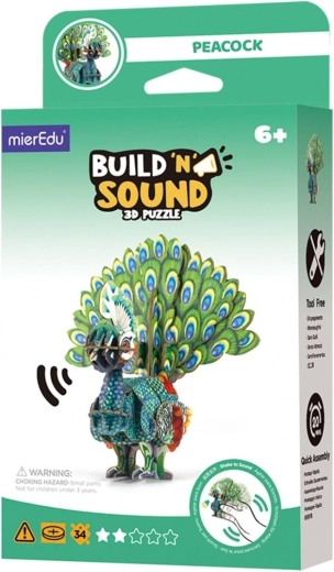 3D pusle MierEdu Ehita ja kuula – paabulind