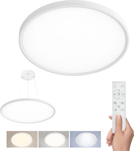Solight LED-laevalgusti Estela White UGR kaugjuhtimispuldiga 40 W 4300 lm 50 cm