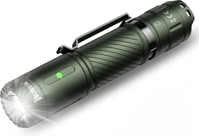 Taskulamp Wuben C3 Army Green 1200 lm, roheline