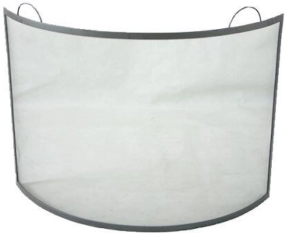 Fireplace screen 66 × 66 cm steel black