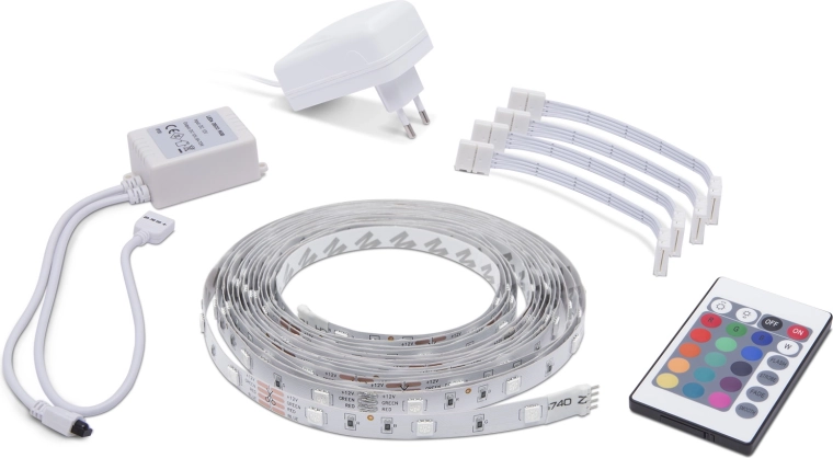 RGB LED-riba 5 m kaugjuhtimispuldiga