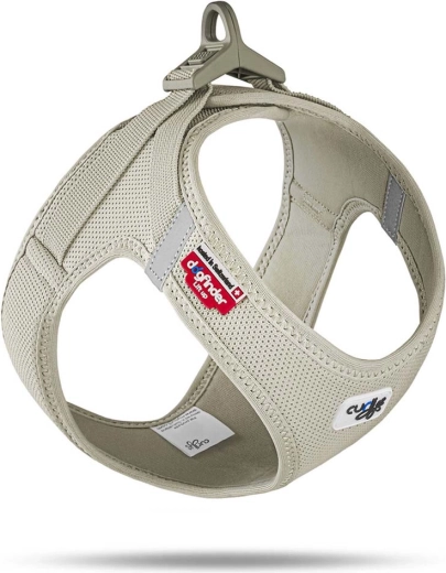 Curli air-mesh traksid koertele pandlaga, helebeež, XL (12–18 kg)