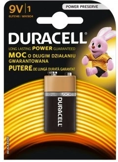Duracelli 9V leelispatarei