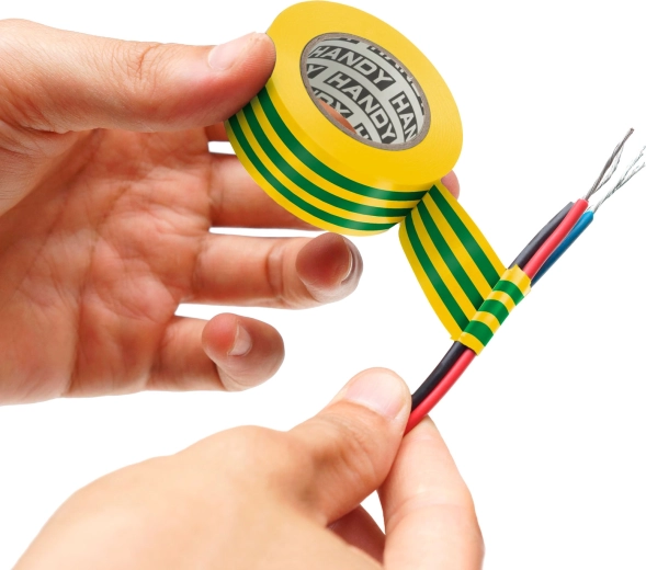 Yellow-green electrical insulation tape 15 mm × 10 m