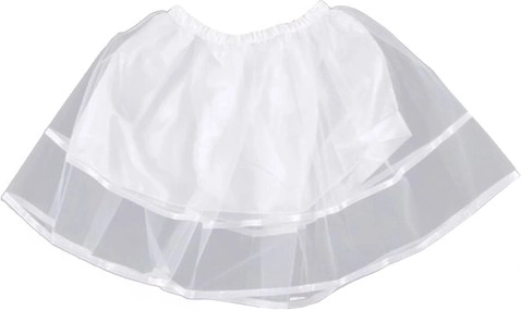Two-layer tulle skirt with an elastic waistband