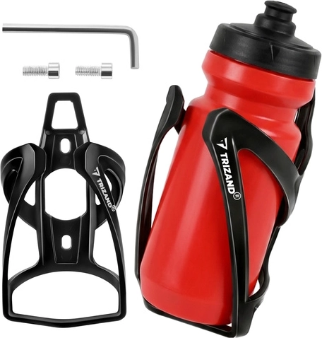 TRIZAND bicycle water bottle cage, black, universal