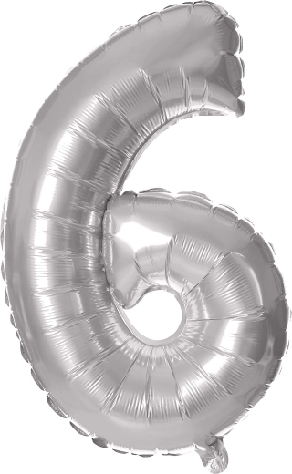 Fooliumõhupall TORO number 6, 30 cm – Hõbedane