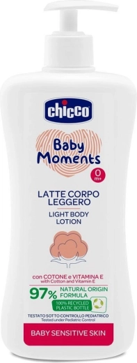 Chicco Baby Moments Sensitive body lotion with pump dispenser for sensitive skin 500 ml