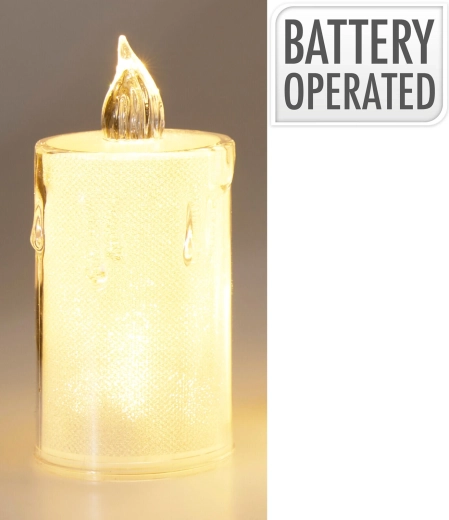 LED-küünal 10,5 cm läbipaistev