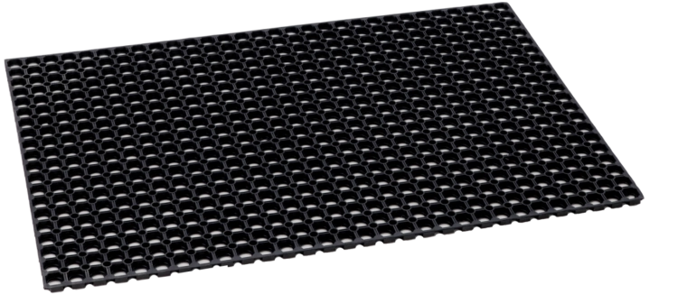 Kummist avatud struktuuriga sissepääsumatt 80 × 120 cm, must