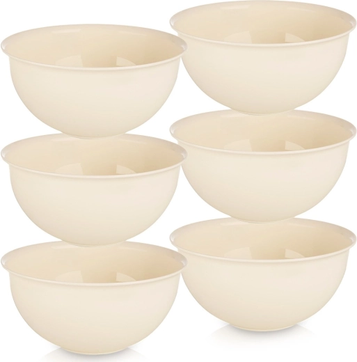 Plastist kreemikad kausid SANDY 13 cm, 500 ml – komplekt 6 tk