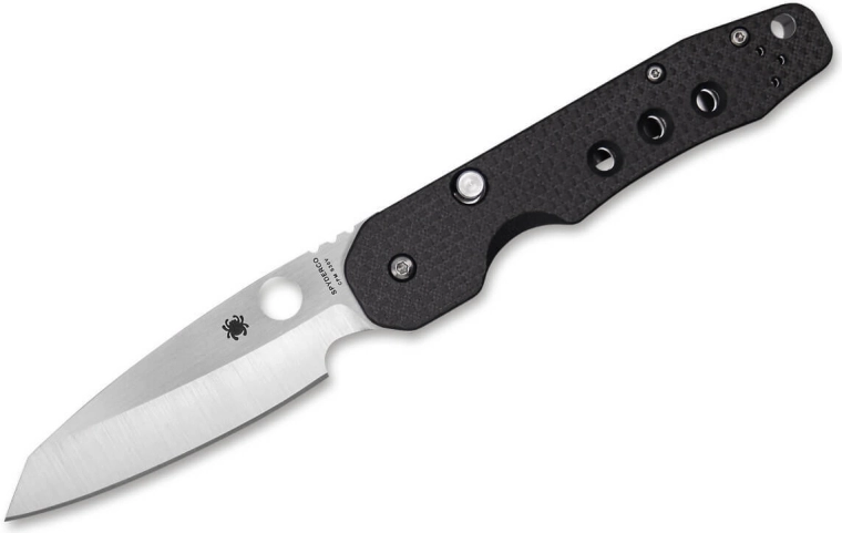 Spyderco Smock kokkupandav taskunuga 8,6 cm, satin, must, süsinikkiud/G10