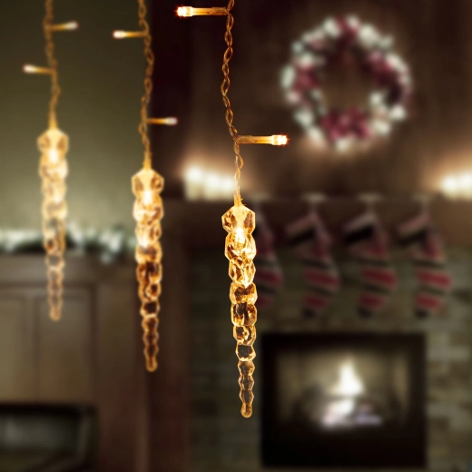LED icicle light curtain, 3.5 × 0.7 m, 180 LEDs, warm white
