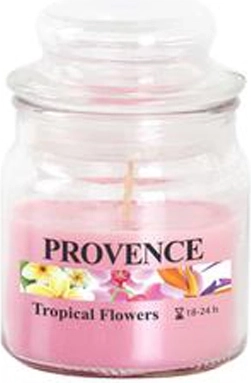 Aromaatne küünal klaasis kaanega Troopilised lilled 70 g