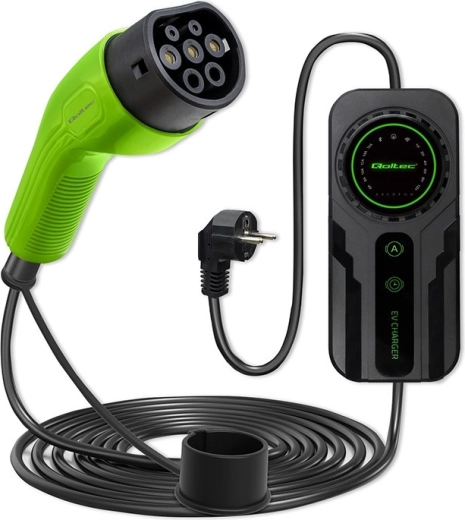 Mobiilne elektriautode laadija reguleerimisega 2in1 tüüp 2 | schuko | 3,5 kW | 230 V | LCD | kaasaskantav | wallbox | 5 m