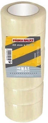 Pakketeip 48 mm × 66 m läbipaistev, komplekt 6 tk