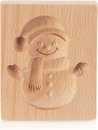 Puidust küpsisevorm lumememm 11 × 9,5 cm