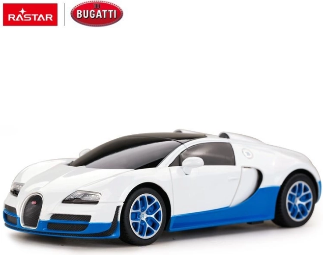 Kaugjuhtimisega auto Bugatti Veyron Grand Sport Rastar 1:24 valge - 1 tk