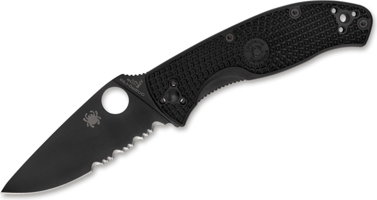 Spyderco Tenacious Lightweight Black taskunuga 8,6 cm, täismust, FRN