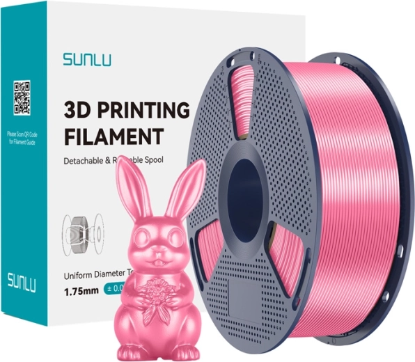 Sunlu PLA+ Silk filament roosa