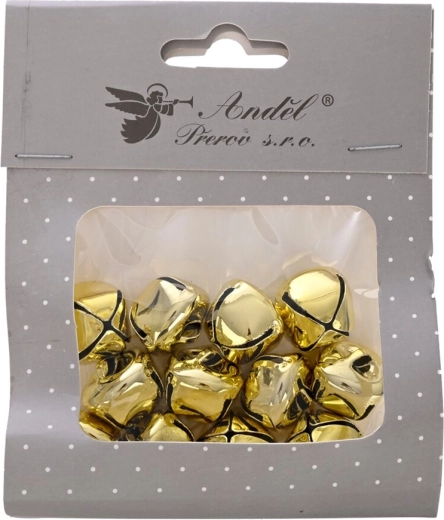 Kuldset värvi metallkellukesed 2 cm (12 tk)