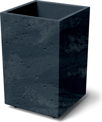Lillepott Sierra Square High betoonefektiga, antratsiit 38,5 × 38,5 cm