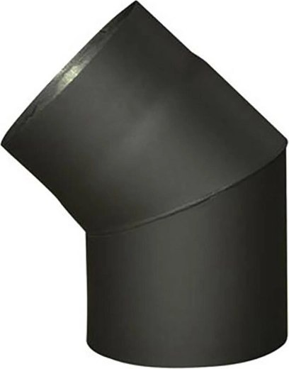 Suitsukõverik 160 mm 45° must, paksus 1,5 mm
