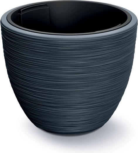 Lillepott eemaldatava sisuga Furu 56,9 cm – antratsiit, plastist disainümbris lilledele
