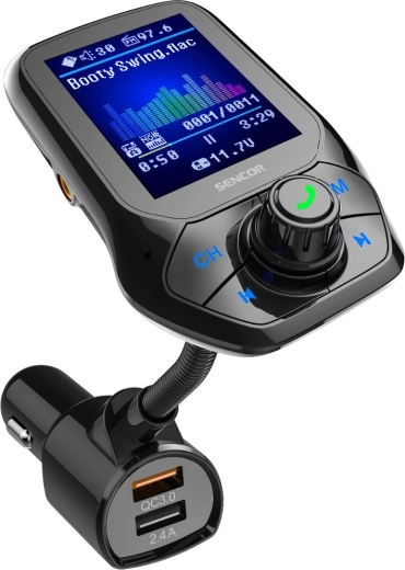 Sencor Bluetoothiga FM-modulaator autole kiirlaadimisega