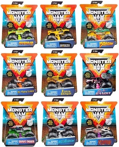 Monster Jam kollektsioneeritav metallist monster trucki mudel 1:64, assortii